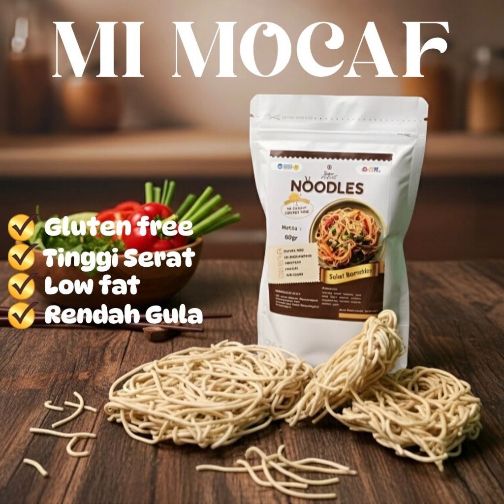 Mi Mocaf -Mie sehat bebas glutten dari Tepung Mocaf