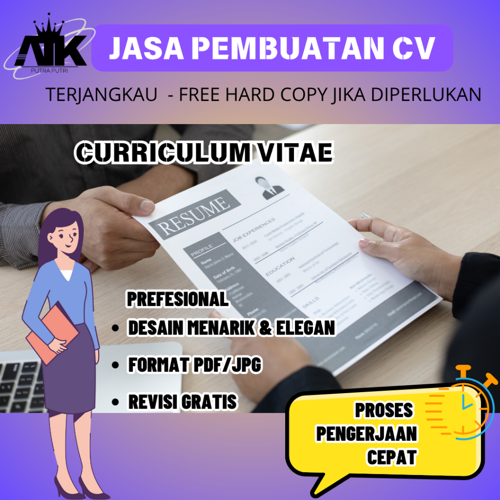JASA PEMBUATAN CV | JASA DESAIN CV | JASA CV | HITUNGAN JAM | SURAT LAMARAN KERJA