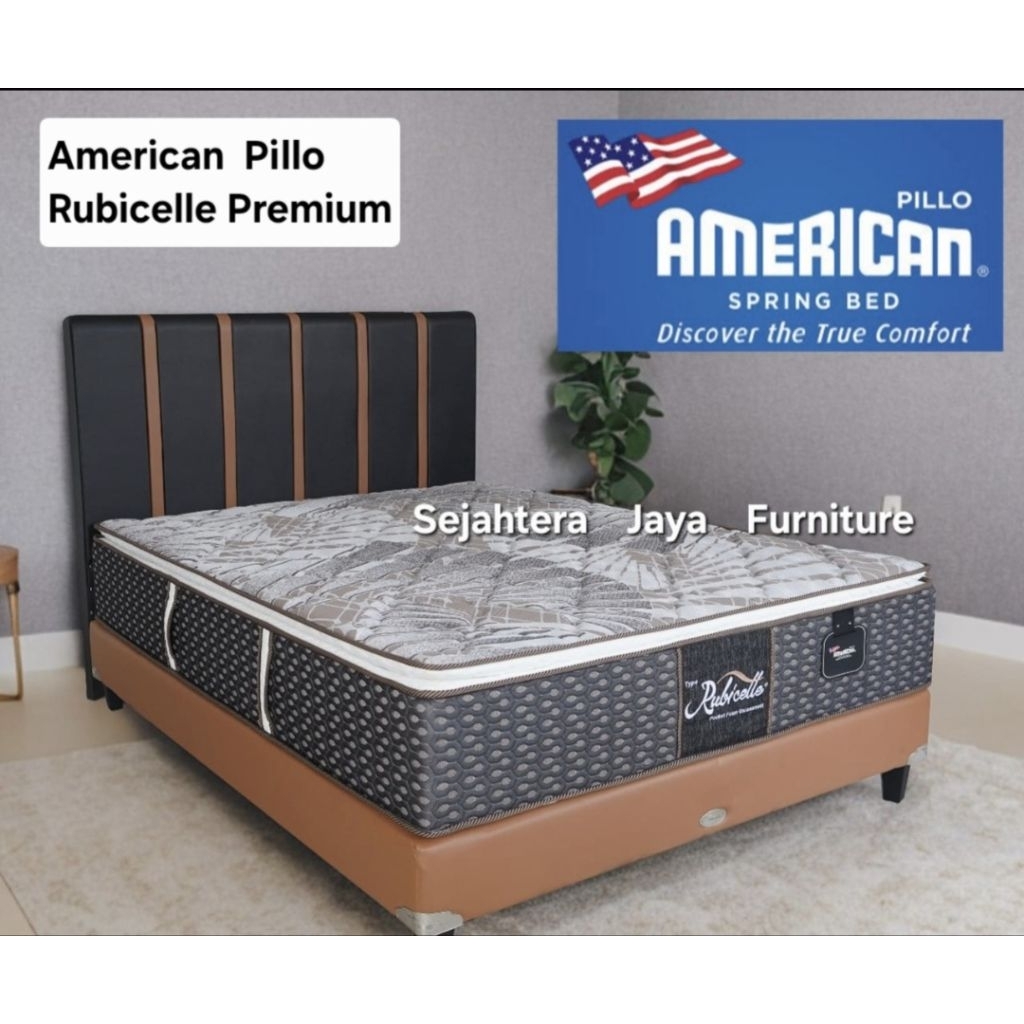 SET Springbed American Pillo Rubicelle pocket + Divan Sandaran