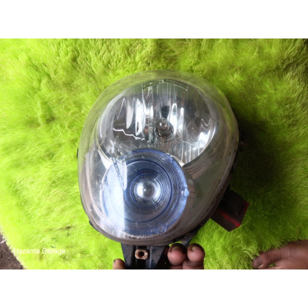 Reflektor Lampu Depan Scoopy Karbu/Mika Lampu Scoopy Karbu Original Copotan Second