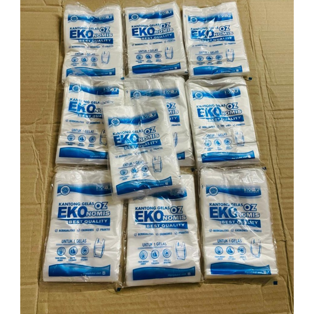 Kantong Plastik 1cup dan 2cup/Kantong Kresek Putih Untuk Gelas/Plastik Gelas