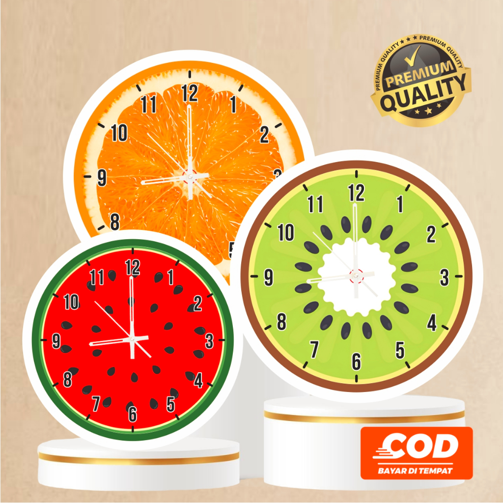 Jam Dinding Buah | Hiasan Dinding Jam Buah