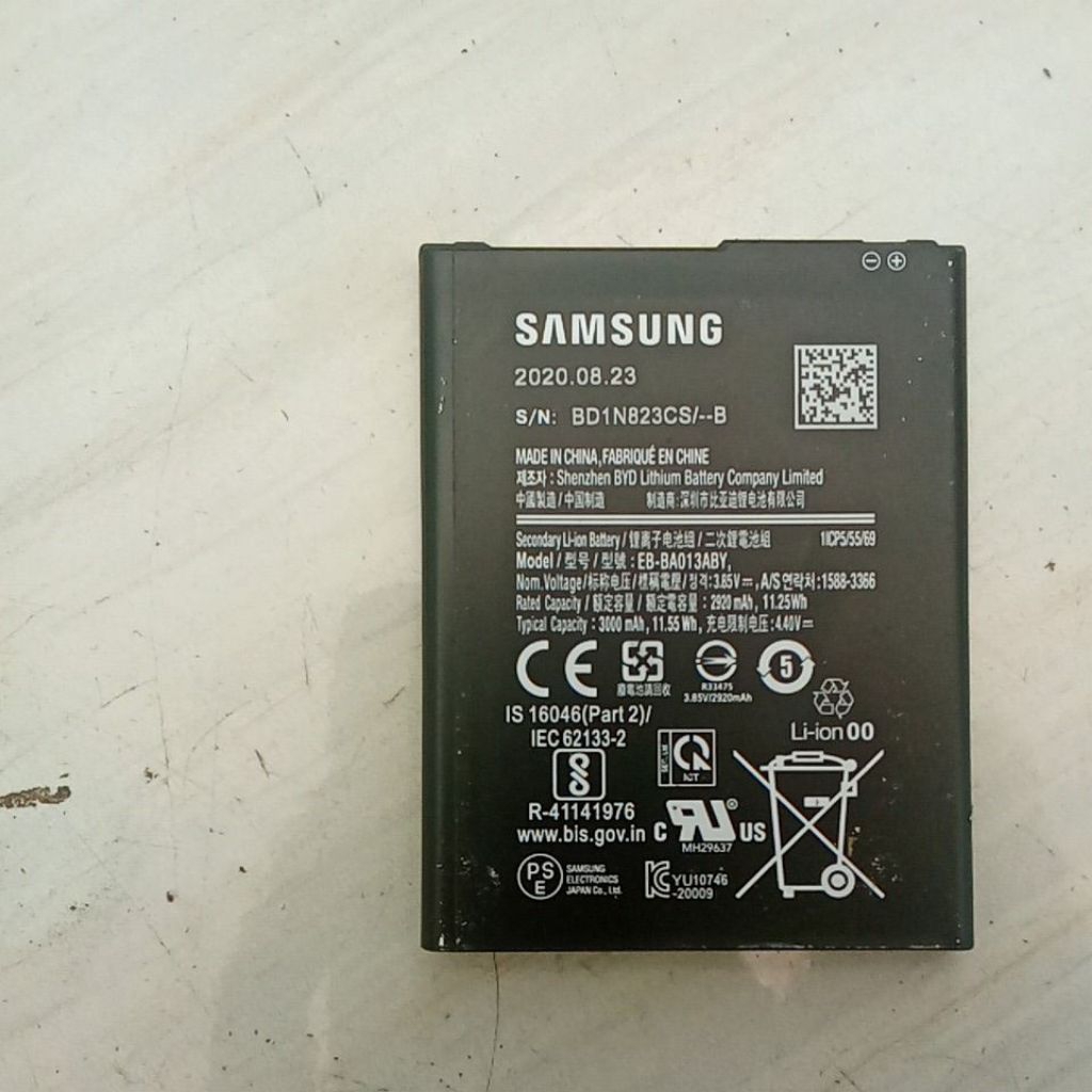 batre Samsung A01core ori