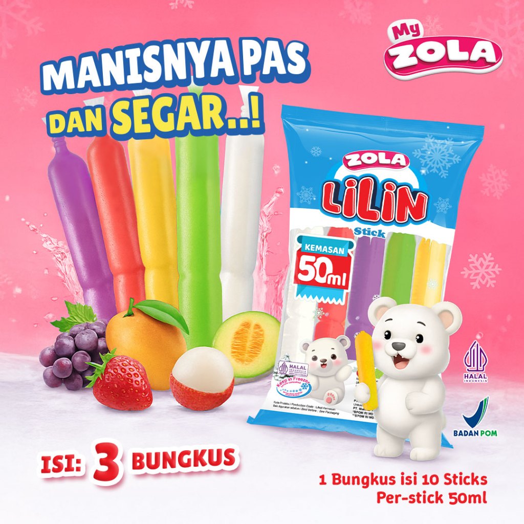 ZOLA LILIN Ice Stick 50ml — Es Lilin Segar Rasa Buah Premium