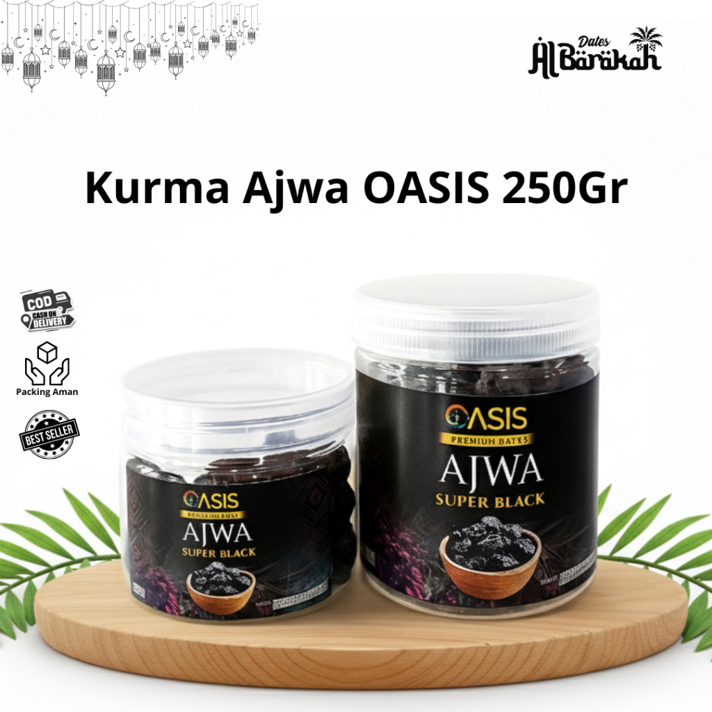 Kurma Ajwa 250 gr dan 100 gr Asli Madinah Kurma Nabi Ajwa Premium Original Saudi Arabia
