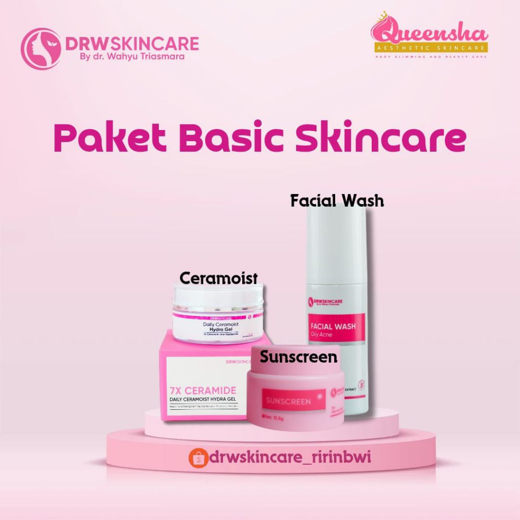 DRW Skincare PAKET BASIC SKINCARE CERAMOIST (ACNE, GLOWING)