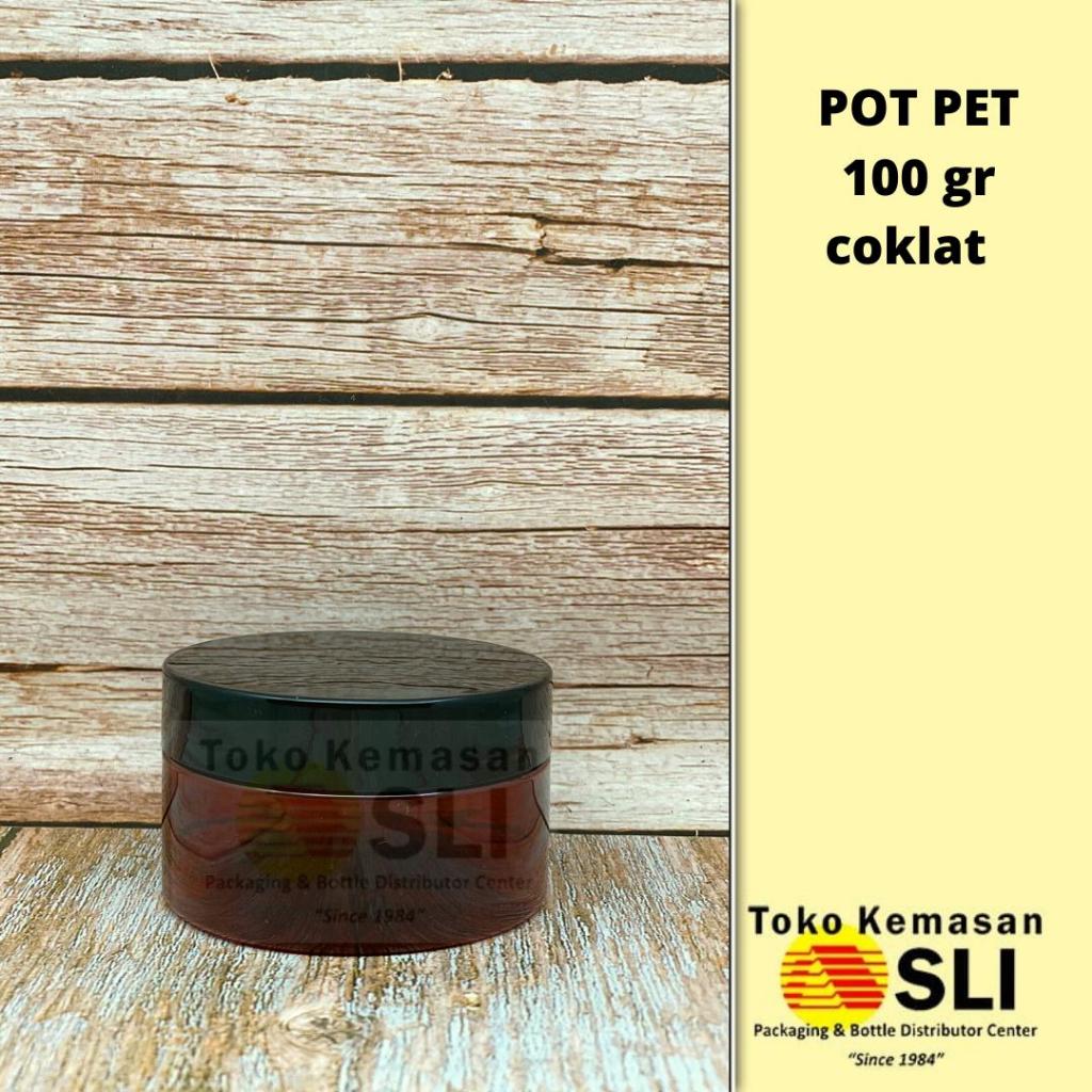 POT PET 100GR COKLAT