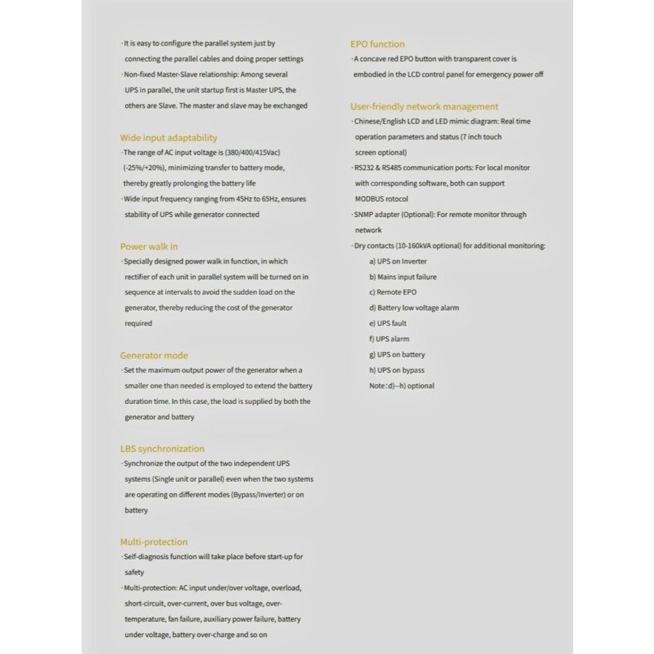 ELJE UPS Online Double Conversion SE-T20 20 KVA 18 KW IO 3 Phase