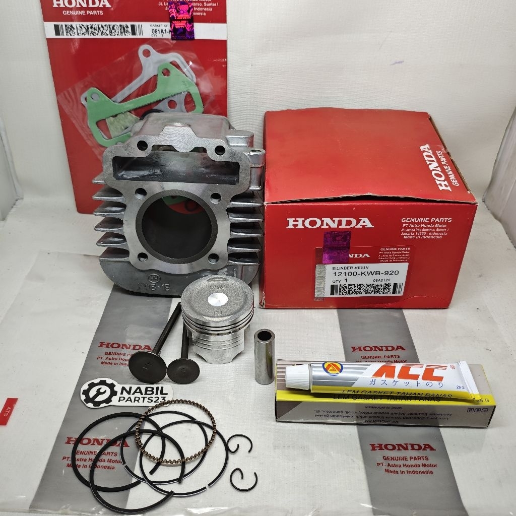 BLOK SEHER ASSY KWB KLEP SET LEM TOP SET HONDA BLADE 110 REVO ABSOLUTE 110 REVO FIT KARBU ORI