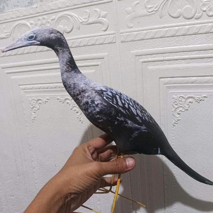 Pecuk ular pajangan taman patung dekorasi burung boneka mainan manuk pecuk patung burung hama tambak