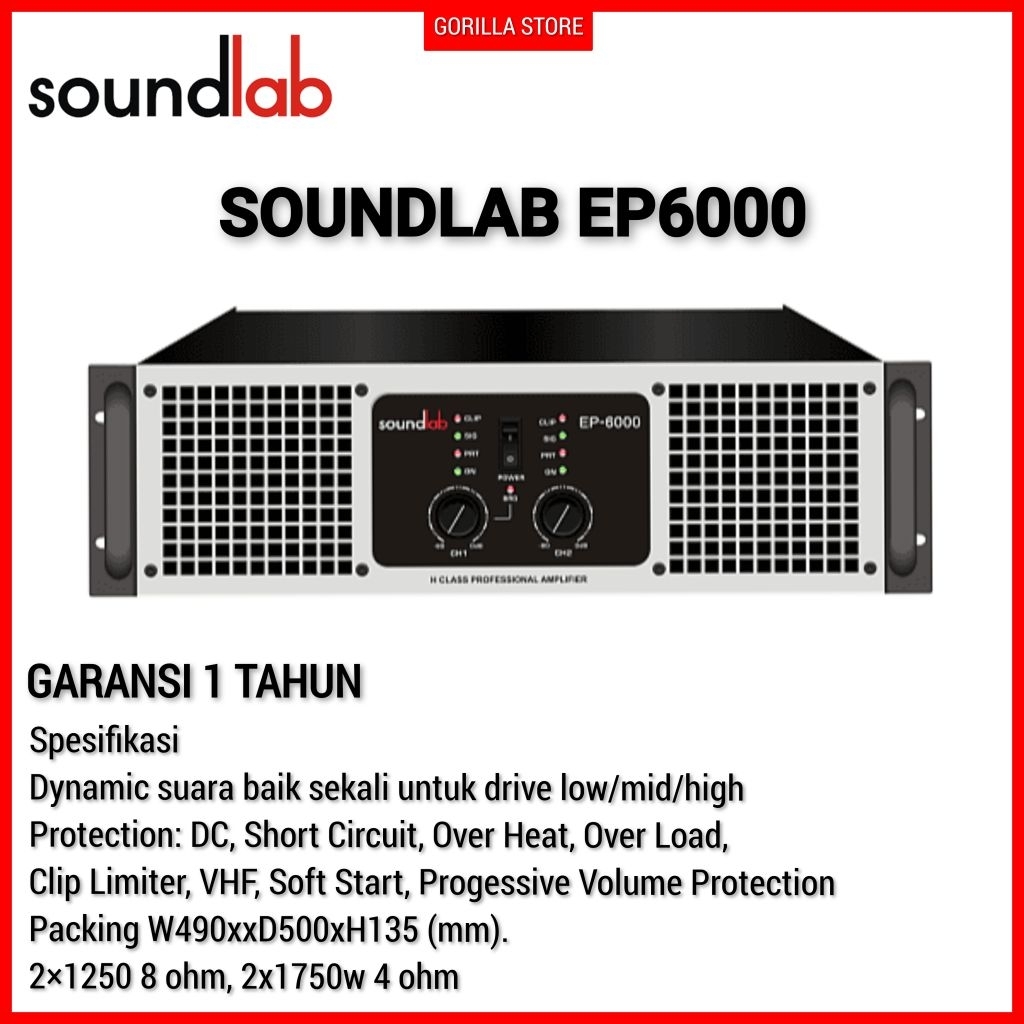 Power Amplifier Soundlab EP6000