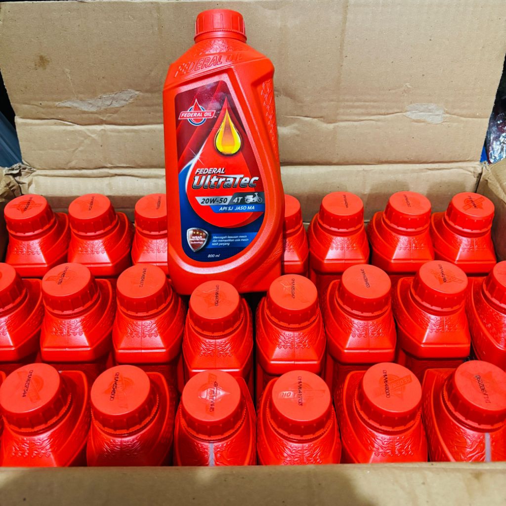 1 DUS 24 BOTOL OLI FEDERAL ULTRATEC 0.8L