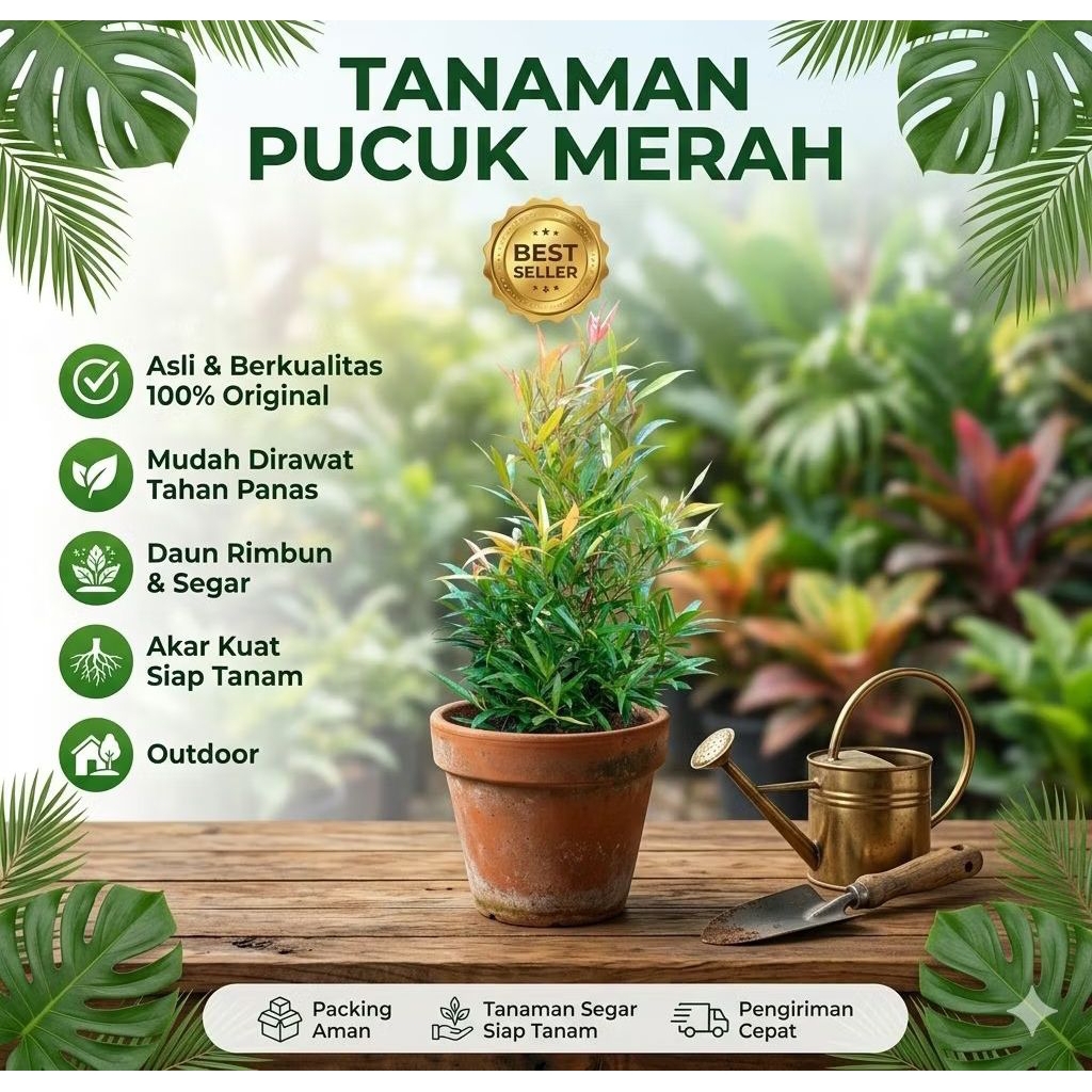 bibit pucuk merah 20-30cm tanaman pucuk merah