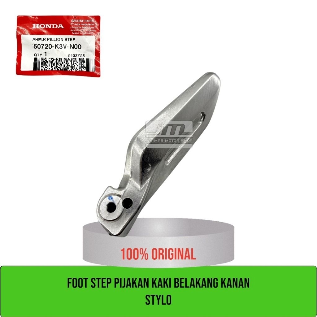 50720-K3V-N00 Footstep Postep Belakang Stylo 160 Sebelah kanan Arm R Pillion ORI AHM