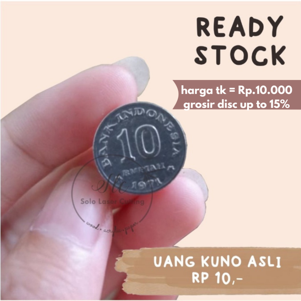 Uang Koin 10 Rupiah uang kuno asli baru