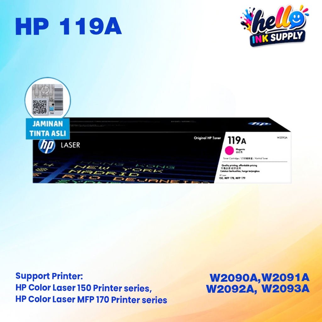 HP Toner 119A Magenta Original Laser Toner Cartridge / HP 119A Original Laser Toner Cartridge