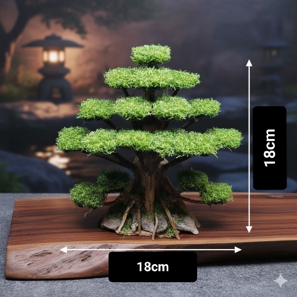 Hiasan akuarium Bonsai tema beringin aquascape mini