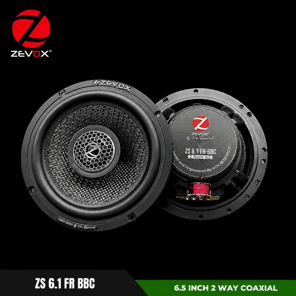 Speaker 2 Way Coaxial ZEVOX ZS 6.1 FR-BBC Original By VOX Research