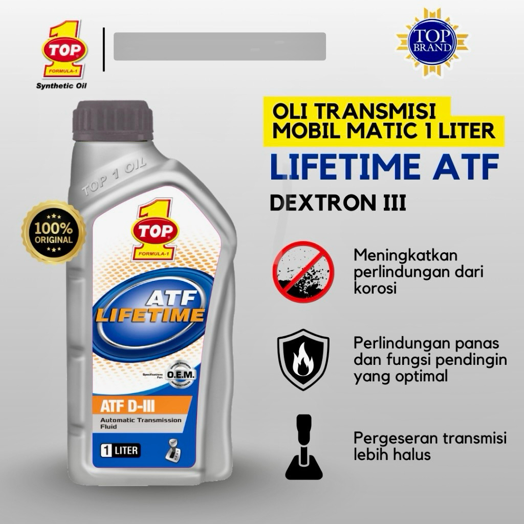 OLI TRANSMISI MATIC ATF / POWER STEERING 1 liter TOP ONE