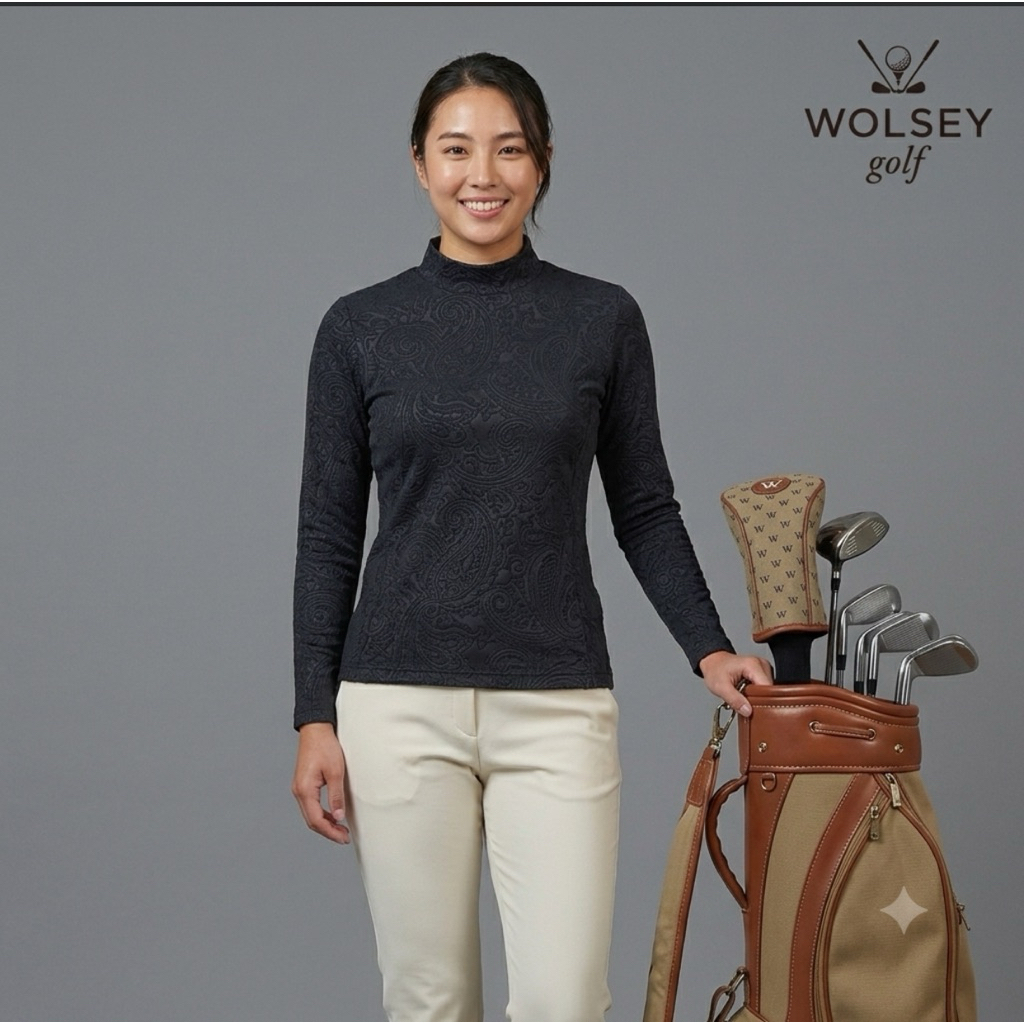 Kaos Baselayer Wanita WOLSEY GOLF  95  Black Original Second Preloved