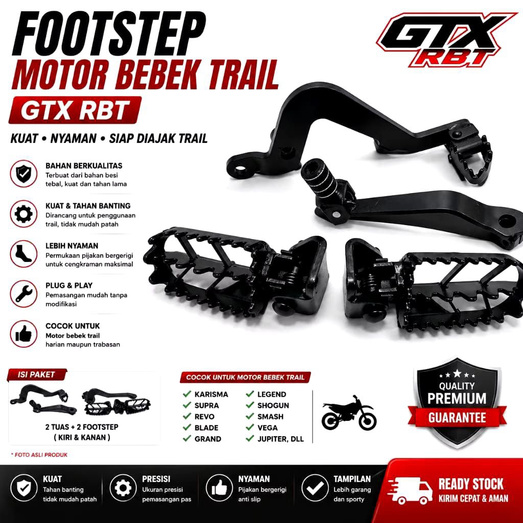 Footstep Step Setep Model Dudukan Rakitan Bebek Trail Custom
