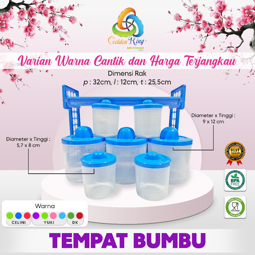 TEMPAT BUMBU CELINI / Tempat Bumbu dapur / Tempat Plastik / Rak Bumbu Plastik / Rak Bumbu Susun