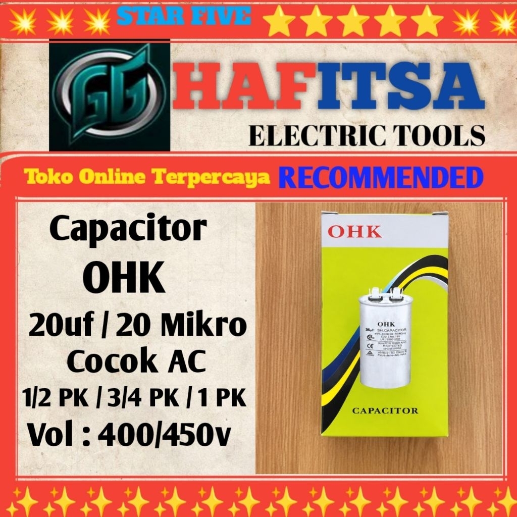 capacitor AC 20uf / capacitor AC / capacitor AC 20 mikro / capacitor AC rumah / motor listrik / capa