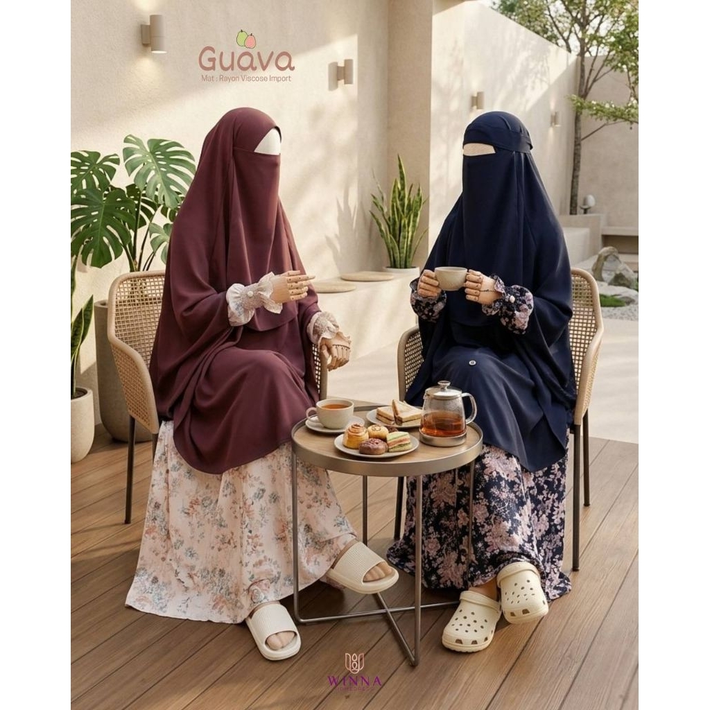 Gamis Guava Homedress Motif Shabby By Winna