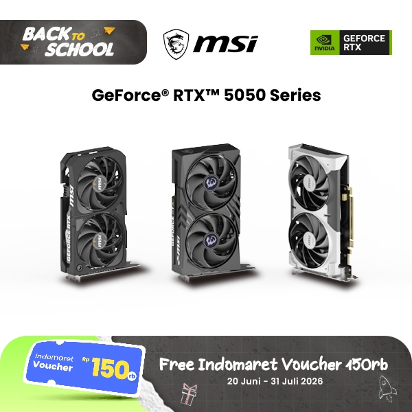 VGA MSI GeForce RTX 5050 Shadow 2X OC 8GB - 8 GB GDDR6