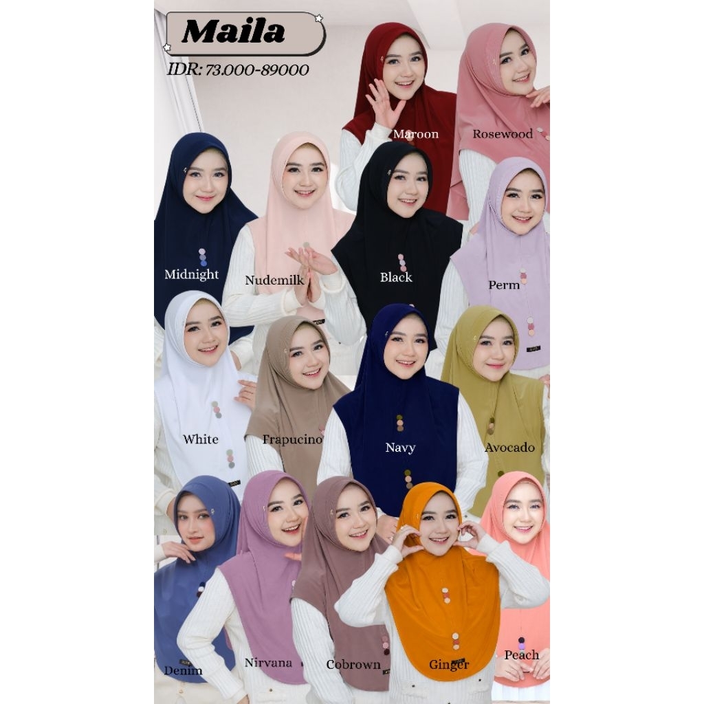 DAFFI HIJAB, HIJAB INSTANT MAILA SERIES, JILBAB DAFFI