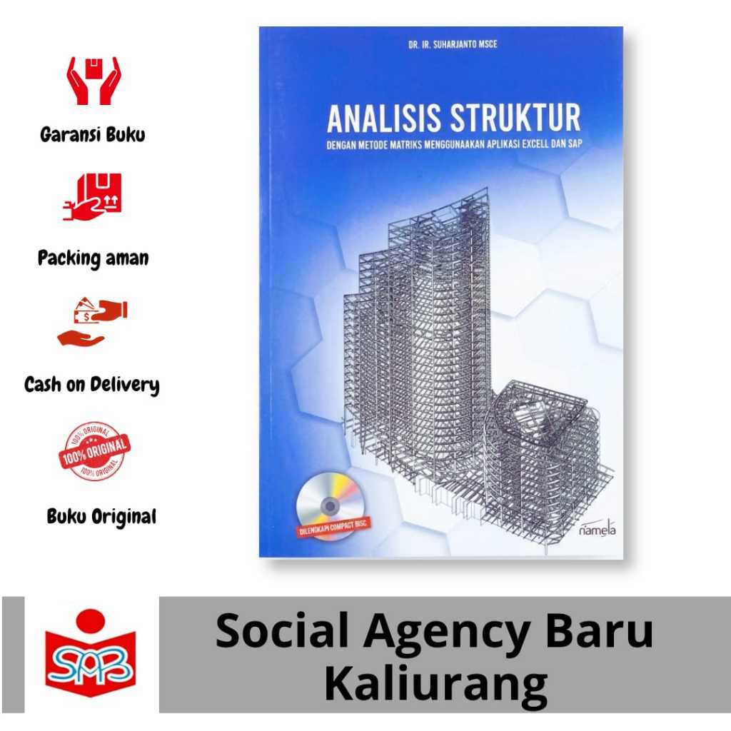 Buku Analisis Struktur Metode Matriks Excel & SAP 2000 Original Terbaru