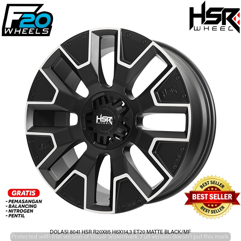 VELG MOBIL NISSAN NAVARA MEREK HSR WHEEL DOLASI RING 20X8,5 PCD 6X114,3 OFFSET 20