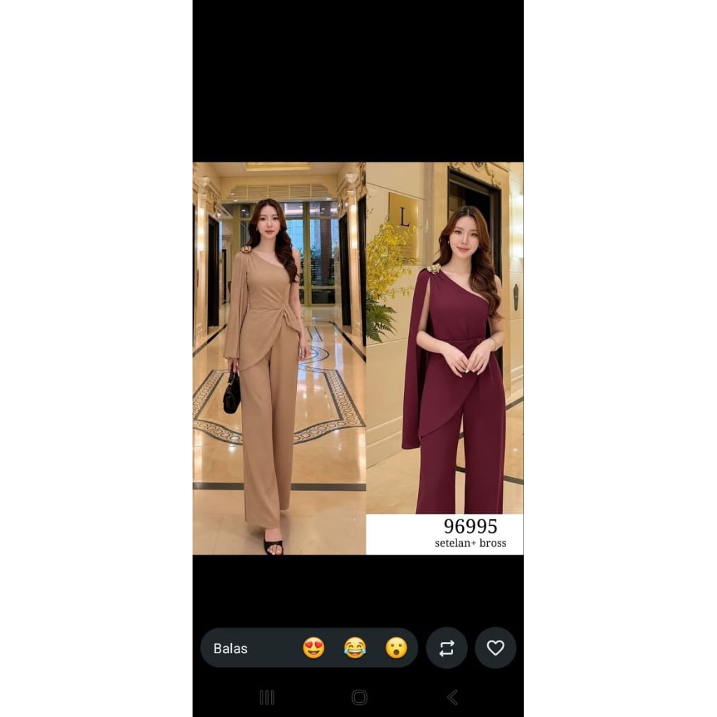 ONE SET WANITA LENGAN TARZAN DENGAN DETAIL RUMBAI