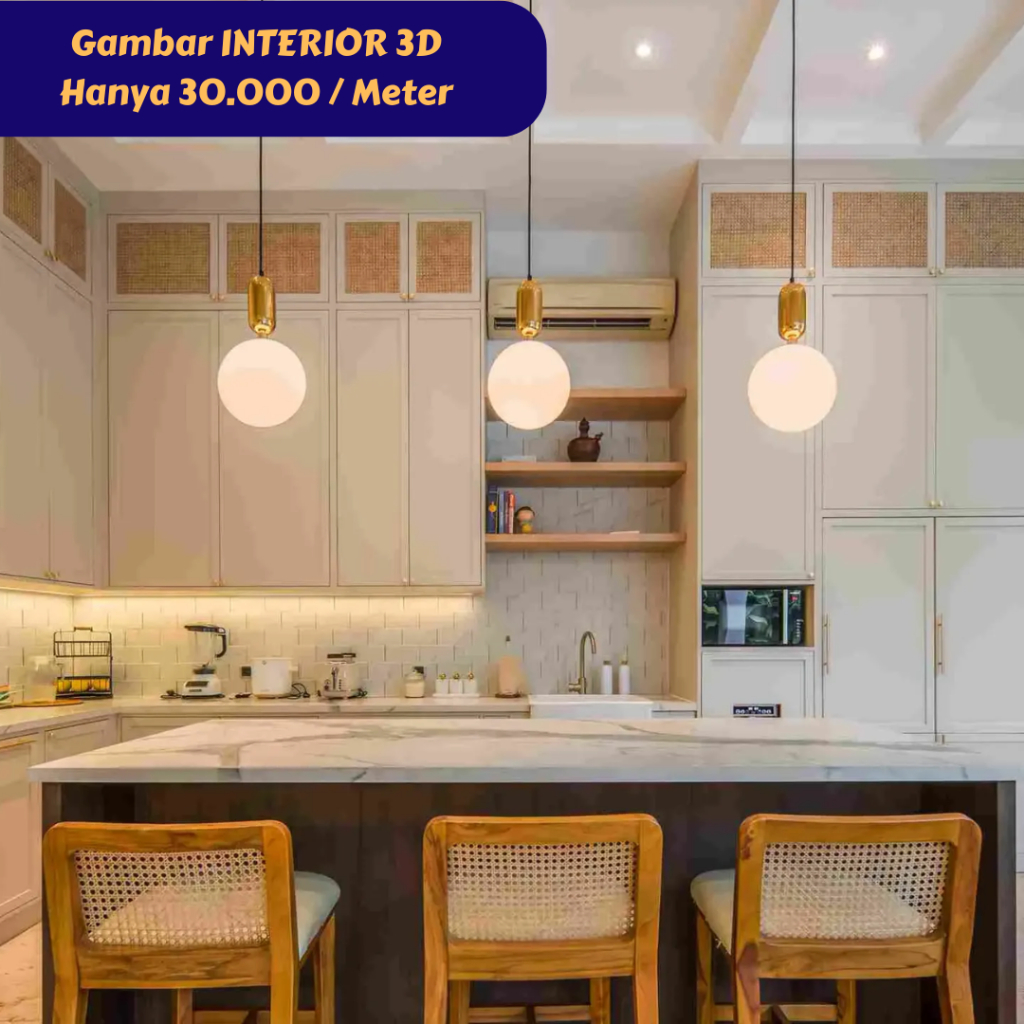 Jasa Desain Interior Rumah Kamar Kantor Dapur Kosan Apartemen