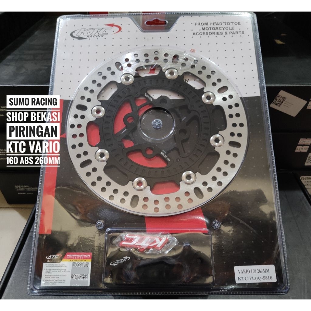 PIRINGAN CAKRAM DEPAN KTC RACING ORIGINAL 260MM VARIO 160 ABS DISC DISK BRAKE 260 MM