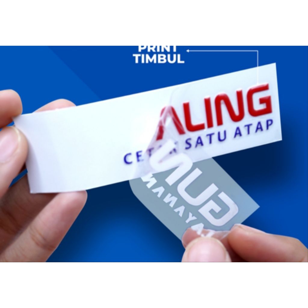 stiker DTF uv / print timbul ukuran A3+