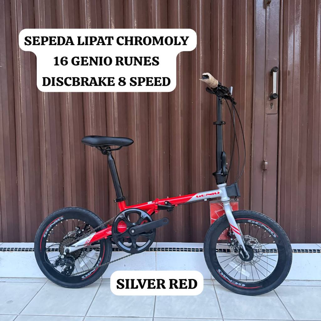 (batam) Sepeda Lipat 16 United Genio Runes Chromoly Folding Bike