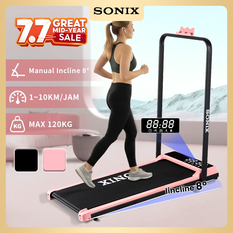 Sonix Lite Treadmill Incline 8 Derajat Listrik Walking Pad Running Termurah Dilipat Treadmill Portab
