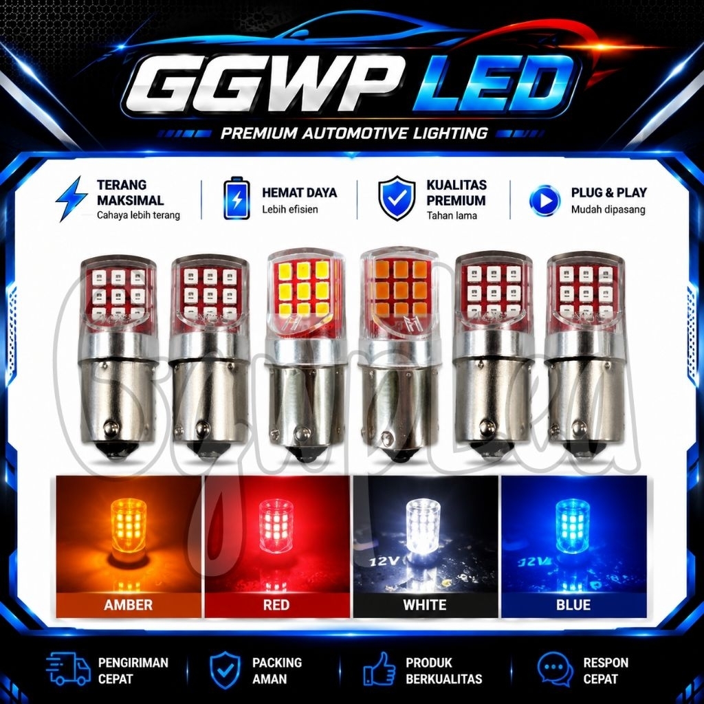 Lampu Sein Kaki 1 Soket 1156 18 Led Mika Diam 12Volt