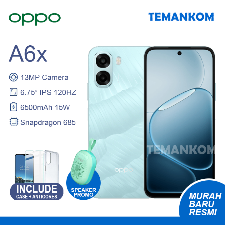 Oppo A6X 18GB RAM baru 6/128 6+12 extend RAM 6GB 128GB A6 X Military Grade kuat GARANSI RESMI