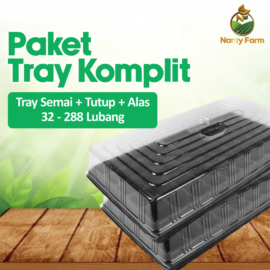 Paket Tray Semai Alas Tray Cover Tutup Tray Semai - Tray Semai