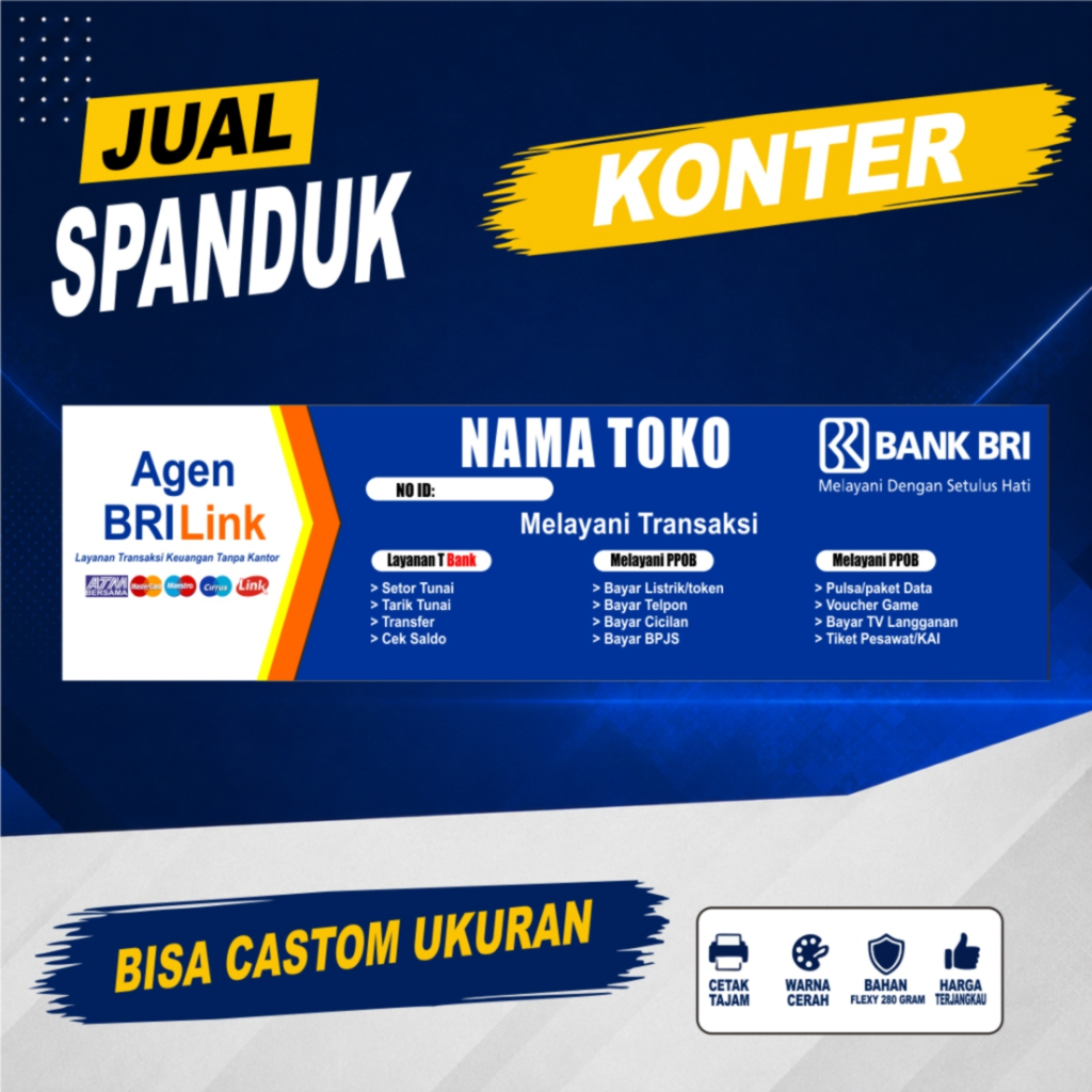 BANNER SPANDUK TOKO BRI LINK