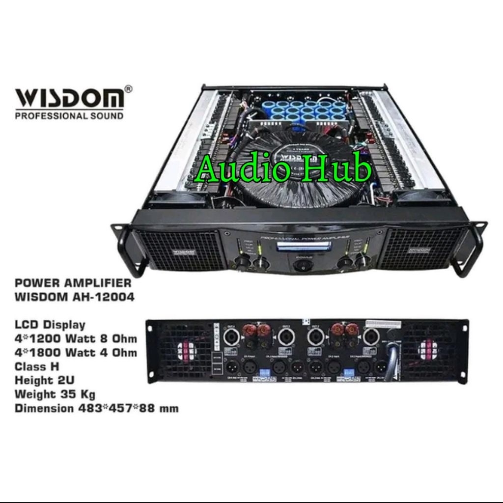 Power Amplifier  Wisdom  AH 12004 / AH12004 /AH-12004 4 Channel Original