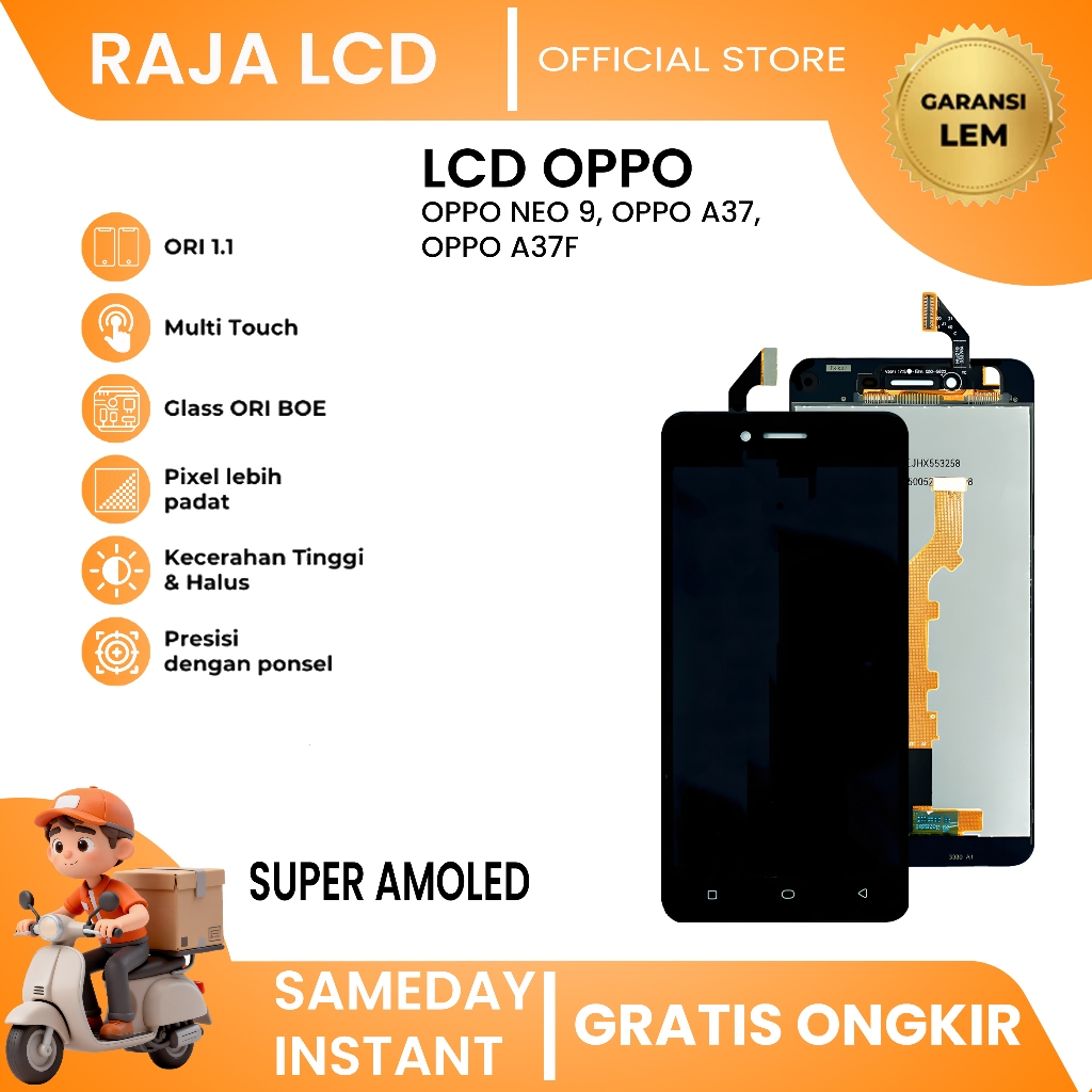 LCD Oppo Neo 9/Oppo A37/Oppo A37F - Fullset Touchsacreen Original
