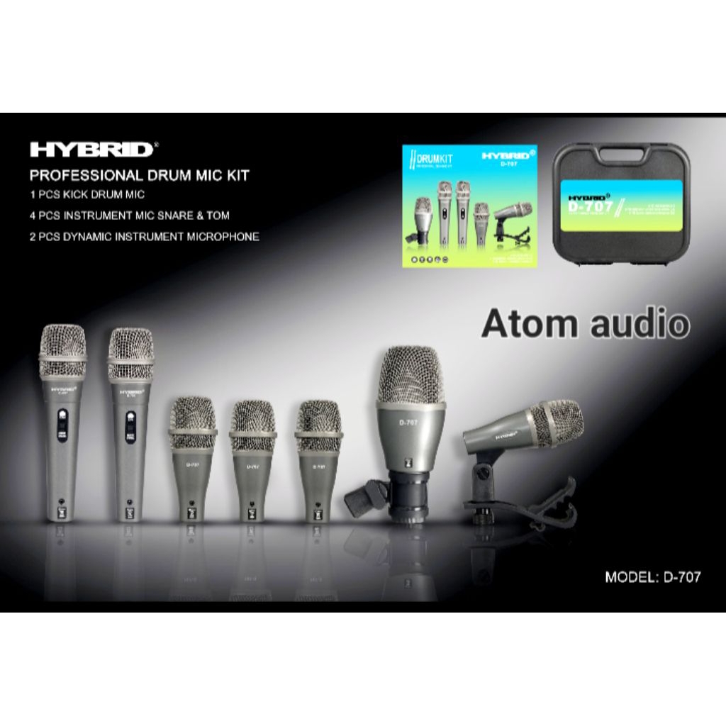 MIC DRUM SET HYBRID D-707 ORIGINAL