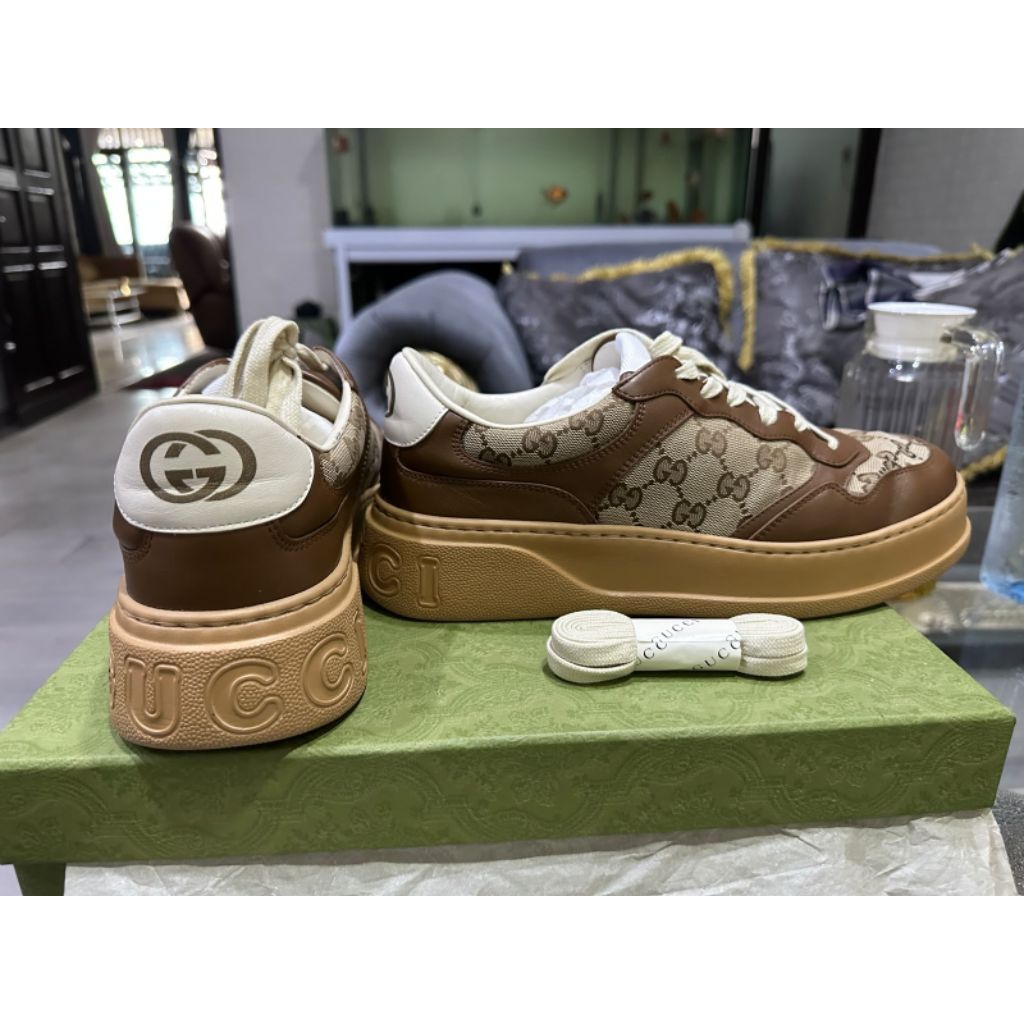 Gucci Sneakers Leather Original Pria Size 44 | Mulus 99% | Lengkap Box