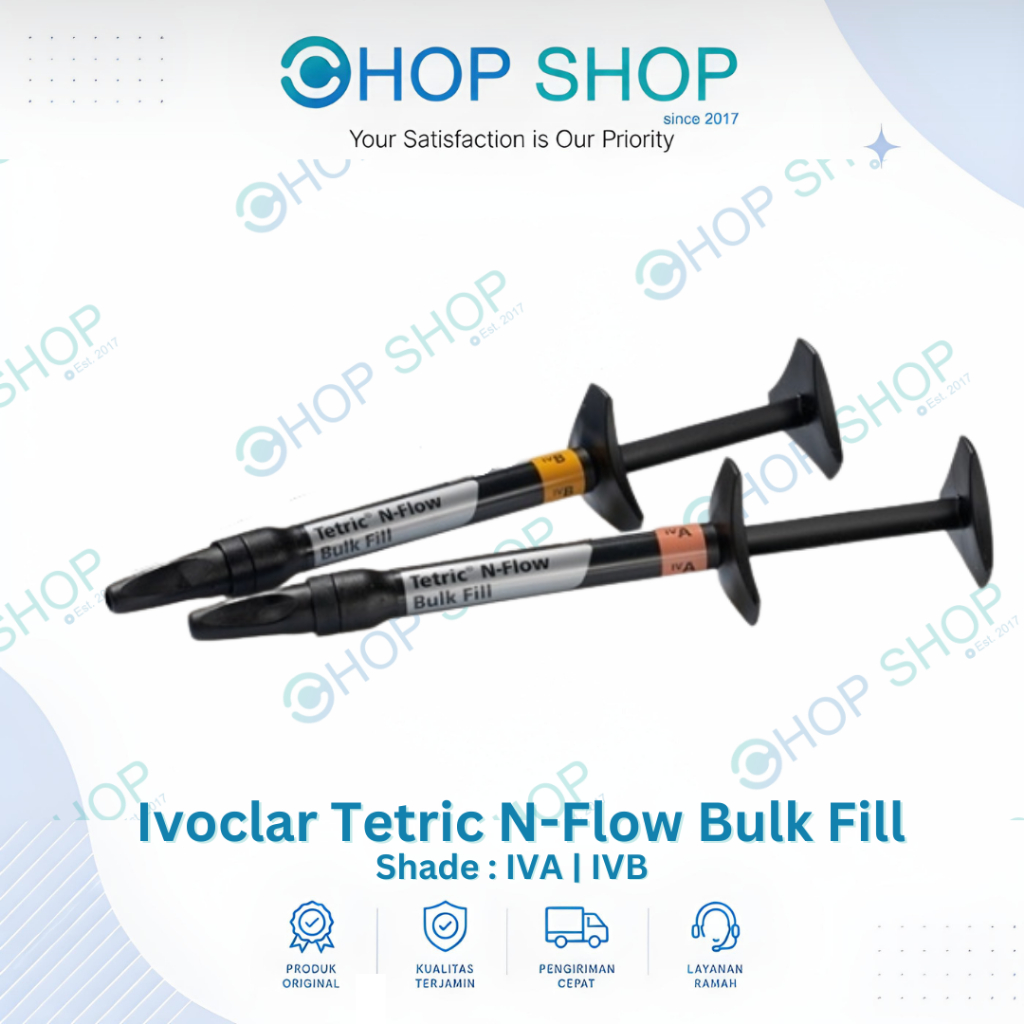 ORIGINAL Ivoclar Tetric N-Flow Bulk Fill Composite Resin - Resin Komposit Nanohybrid Nanofilled Tetr