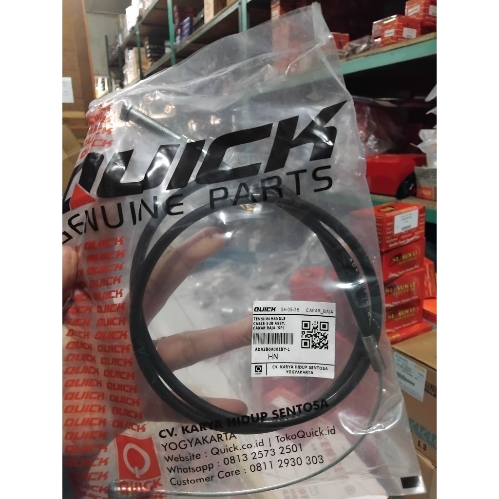 THROTTLE CABLE ASSY MESIN TRAKTOR MINI CAKAR BAJA QUICK / KABEL GAS TRAKTOR MINI CAKAR BAJA QUICK AS