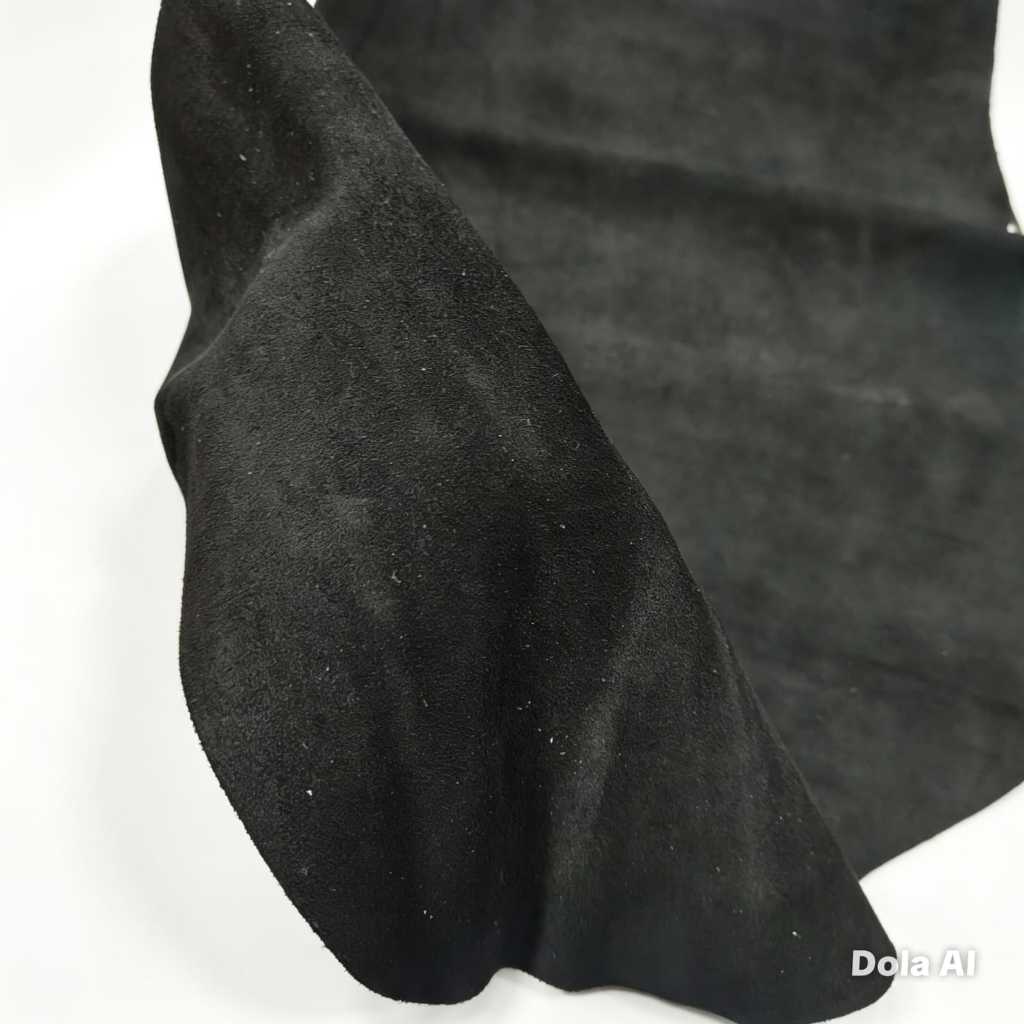 Kulit Lembaran Sapi Asli Suede Hitam