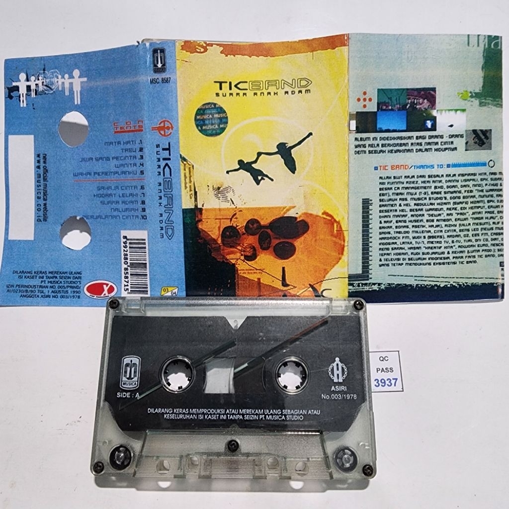 Kaset pita Tic Band / Suara Anak Adam (Tanpa Cover/Cover Copy an)